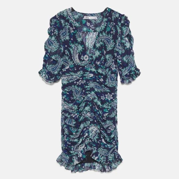 ZARA Draped Mini Dress - Picture 4 of 16